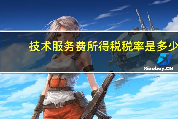 技术服务费所得税税率是多少