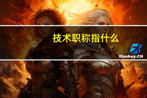 技术职称指什么