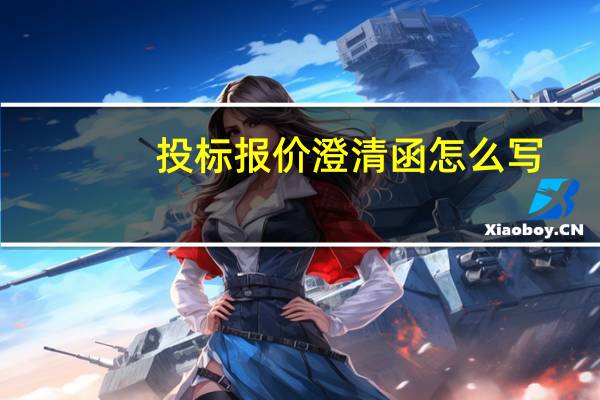 投标报价澄清函怎么写