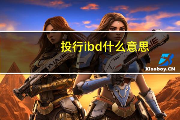 投行ibd什么意思