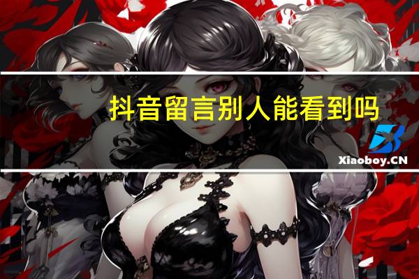 抖音留言别人能看到吗