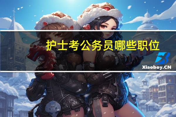 护士考公务员哪些职位