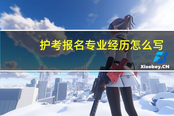 护考报名专业经历怎么写
