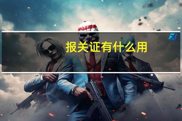 报关证有什么用