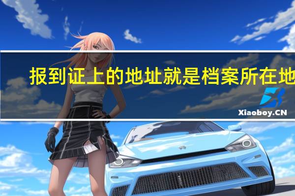 报到证上的地址就是档案所在地吗