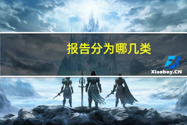 报告分为哪几类