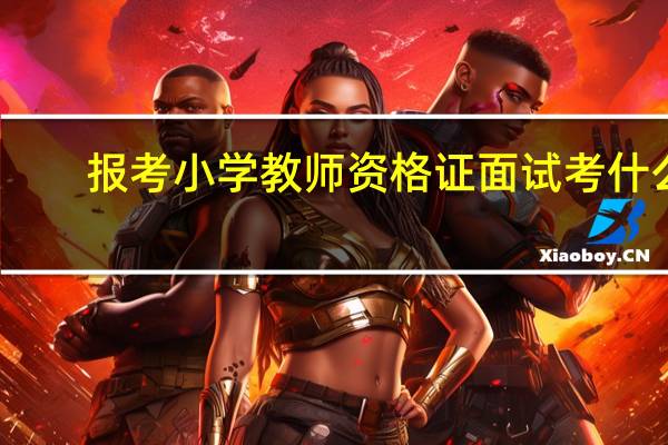 报考小学教师资格证面试考什么