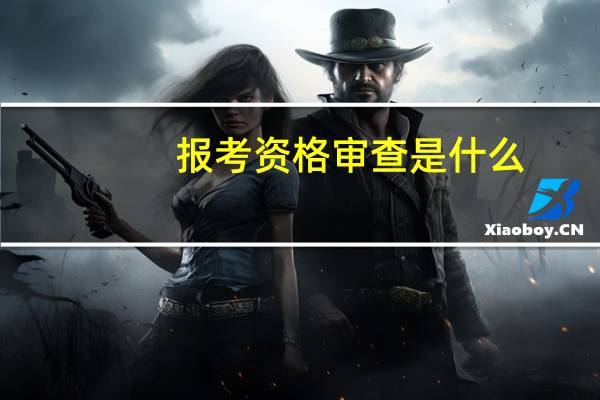 报考资格审查是什么