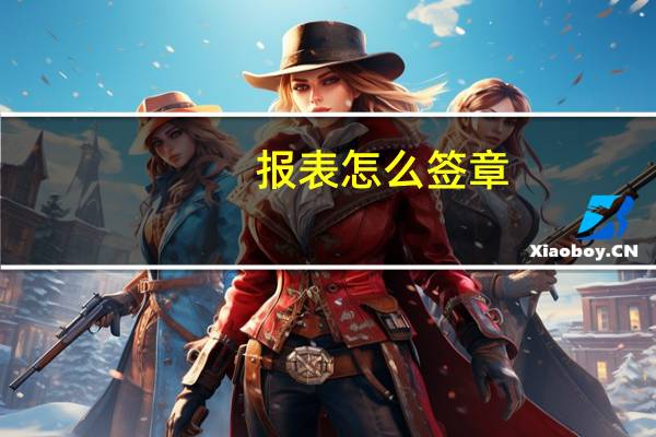 报表怎么签章