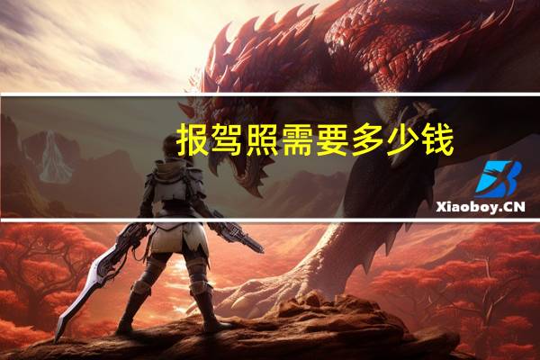 报驾照需要多少钱