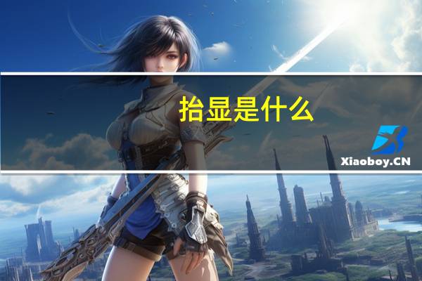 抬显是什么