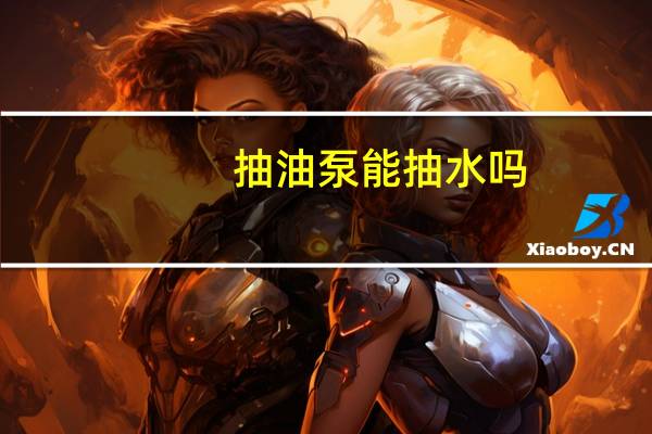 抽油泵能抽水吗