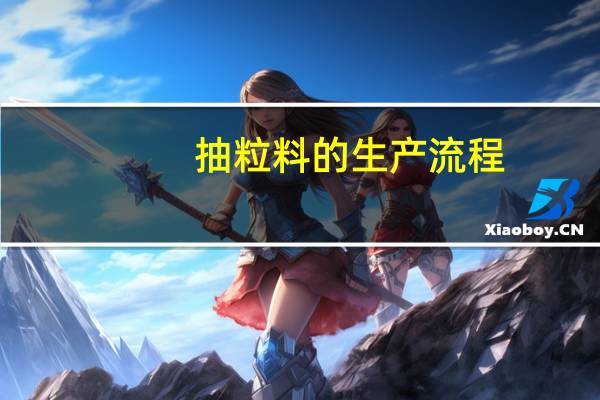 抽粒料的生产流程
