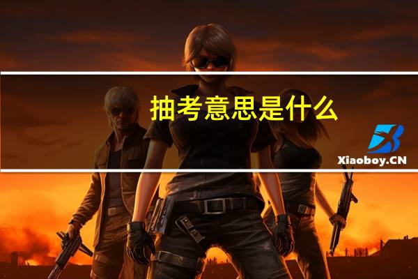 抽考意思是什么