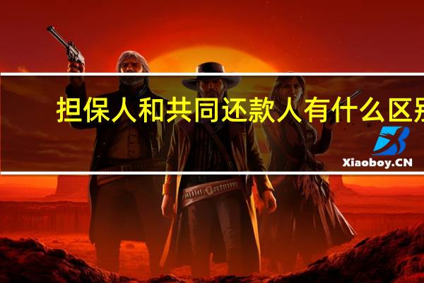 担保人和共同还款人有什么区别
