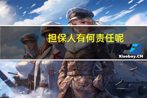 担保人有何责任呢