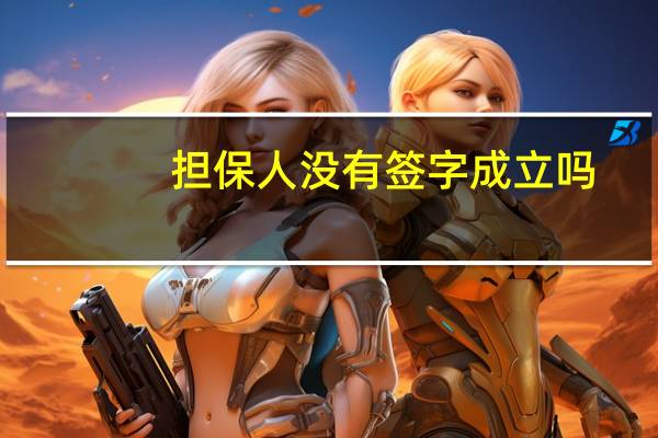 担保人没有签字成立吗