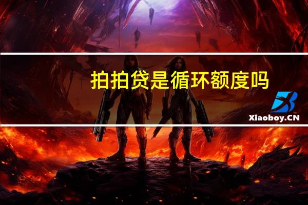 拍拍贷是循环额度吗