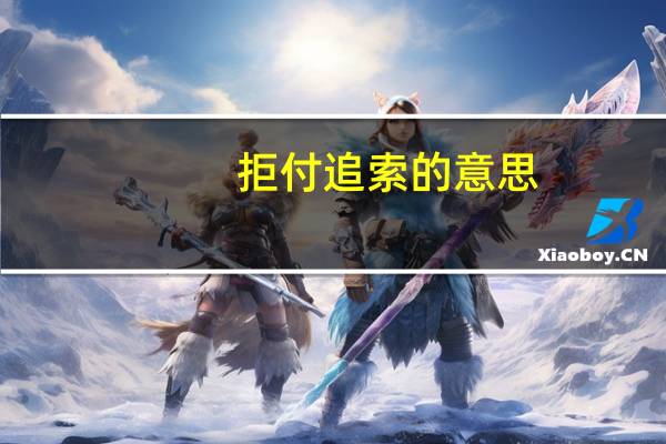 拒付追索的意思