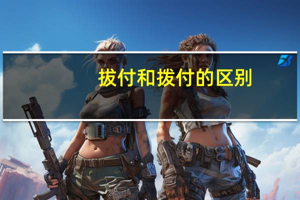 拔付和拨付的区别