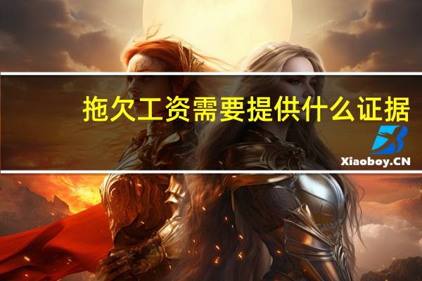 拖欠工资需要提供什么证据