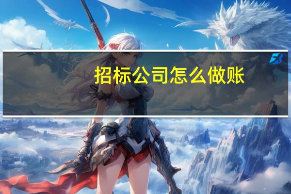 招标公司怎么做账