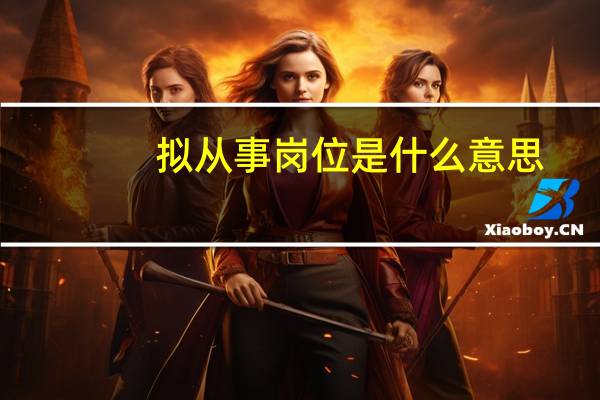 拟从事岗位是什么意思