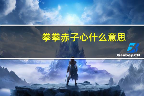 拳拳赤子心什么意思