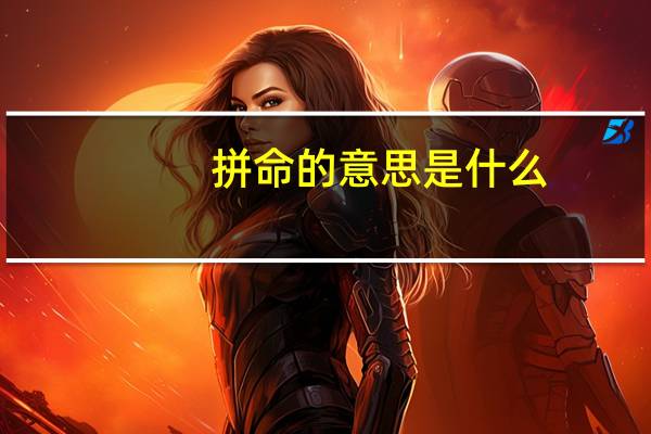 拼命的意思是什么