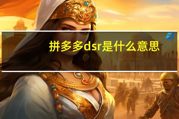 拼多多dsr是什么意思