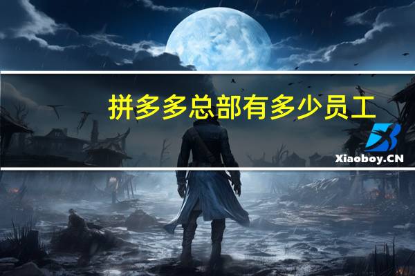 拼多多总部有多少员工