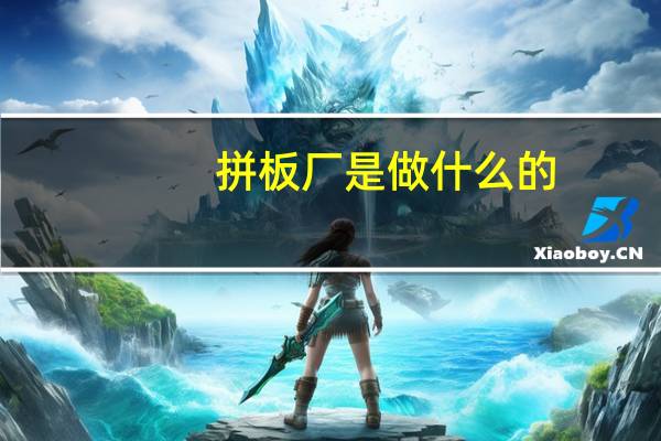 拼板厂是做什么的