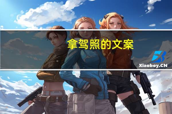 拿驾照的文案