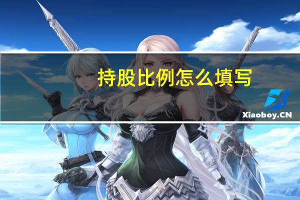 持股比例怎么填写