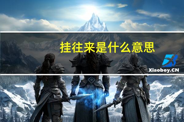 挂往来是什么意思