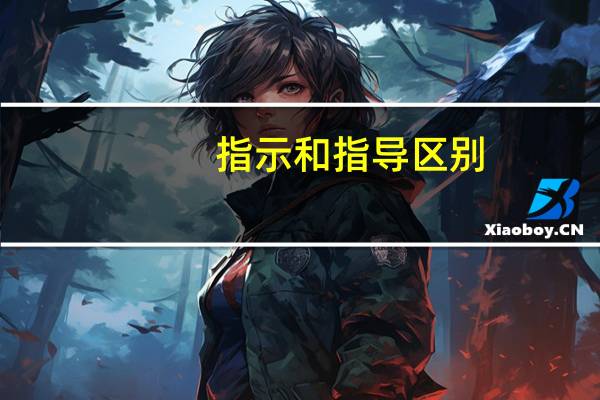 指示和指导区别