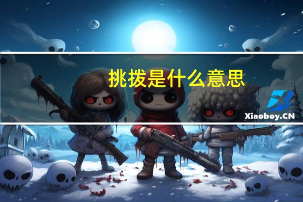 挑拨是什么意思