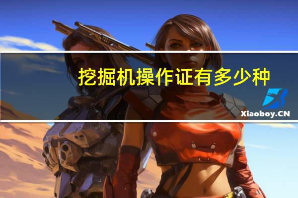 挖掘机操作证有多少种