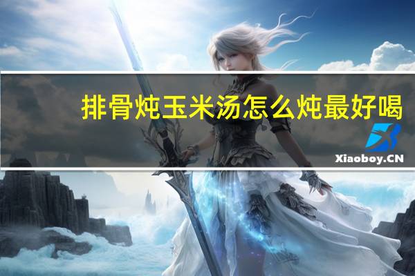 排骨炖玉米汤怎么炖最好喝