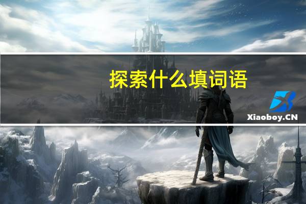 探索什么填词语