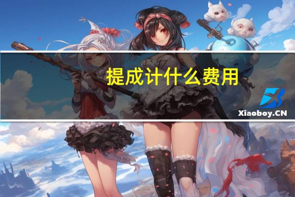 提成计什么费用