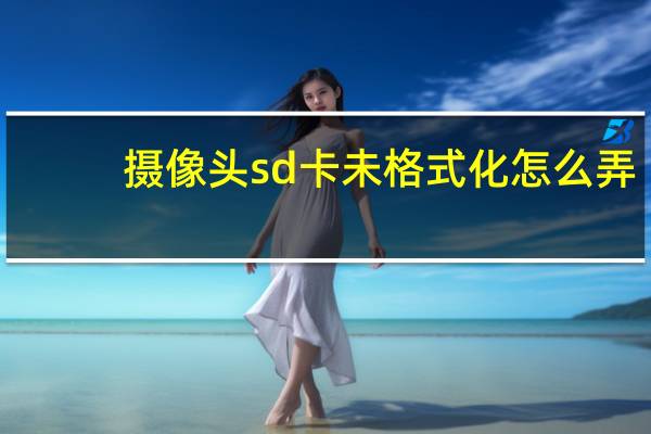 摄像头sd卡未格式化怎么弄