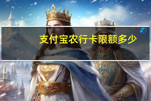 支付宝农行卡限额多少