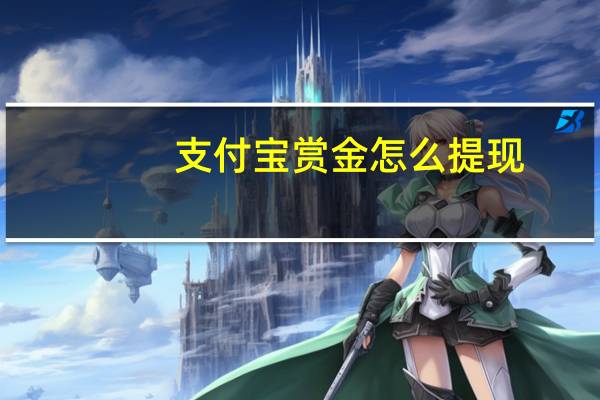 支付宝赏金怎么提现