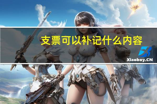 支票可以补记什么内容