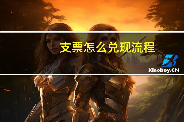 支票怎么兑现流程