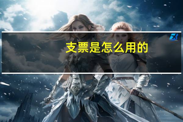 支票是怎么用的