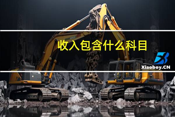 收入包含什么科目