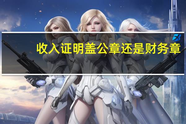 收入证明盖公章还是财务章