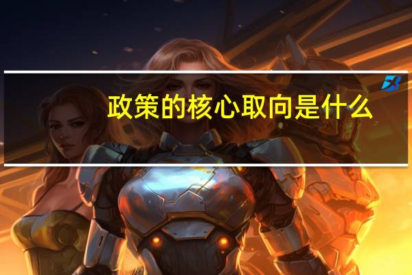 政策的核心取向是什么